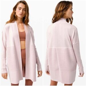 NWOT Lululemon Sit In Lotus Wrap Women’s Sweater || Feather Pink Sz 8 *Z9